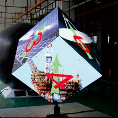 RoHS Custom LED Screen Full Color Hexagon Cylinder Pie Screen Εύκολη εγκατάσταση / συντήρηση