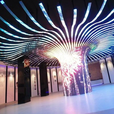 Διαφημιστικό Splicing Ευέλικτο LED τοίχος οθόνης προσαρμοσμένο καμπυλωτό LED τοίχος βίντεο