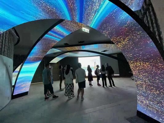 Μεγάλη ευέλικτη οθόνη LED υψηλής φωτεινότητας καμπυλωτές οθόνες τοίχου βίντεο