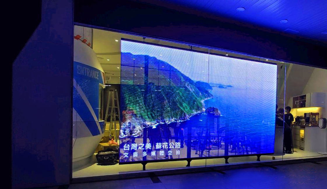 1000 mm*1000 mm Διαφανής οθόνη LED με πλήρες χρώμα VTB-P15-15